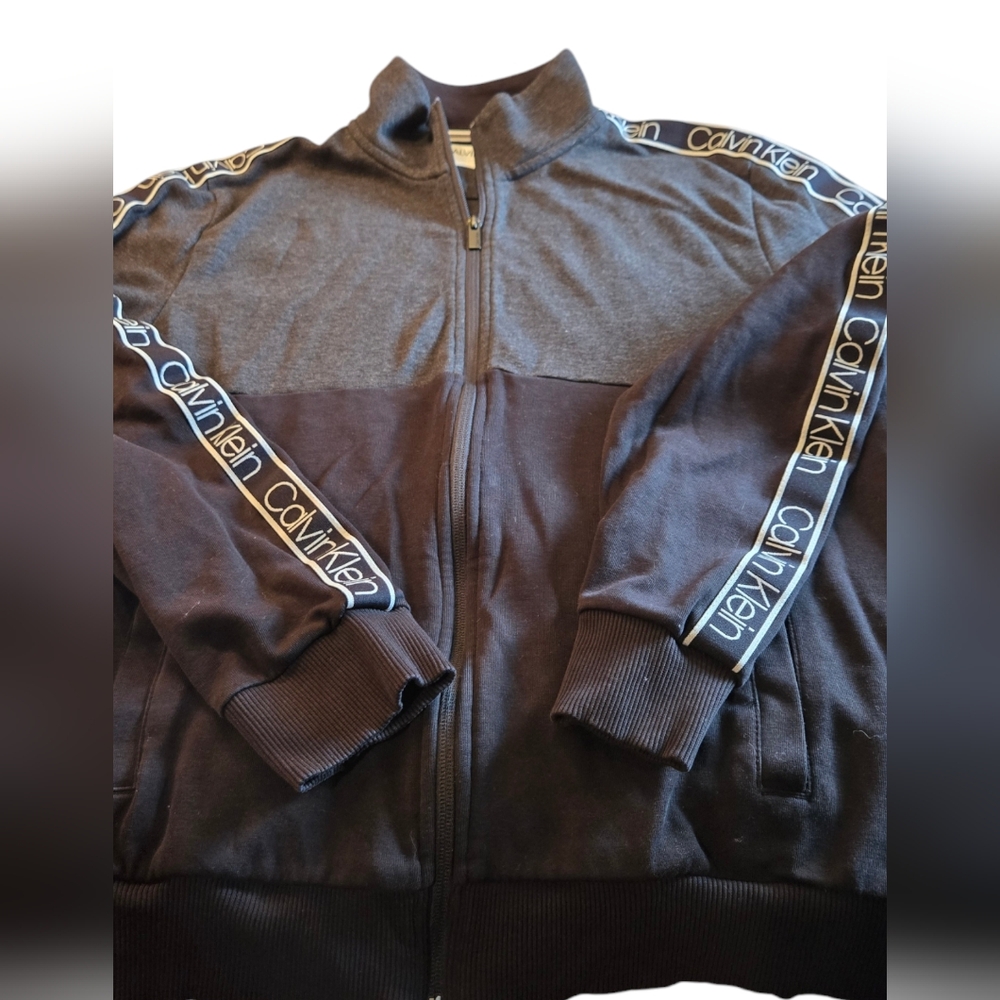 Calvin Klein Zip Up Sweatshirt Size Med